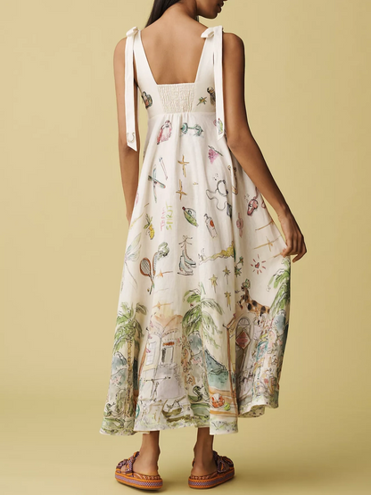 Vestido Midi Lino Refrescante