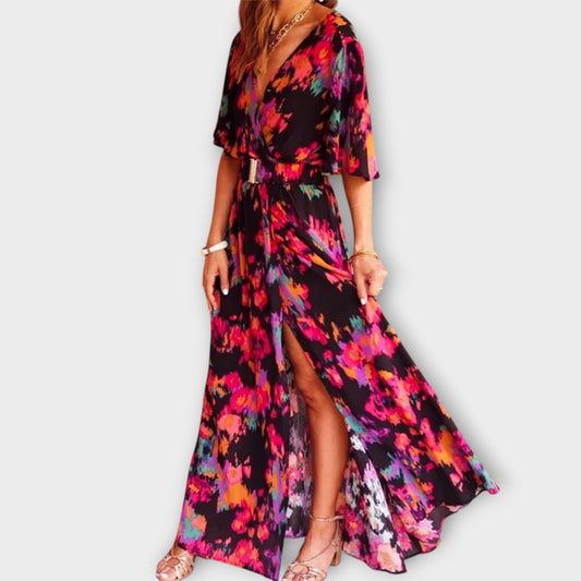 Vestido Cruzado Cintura-Definida