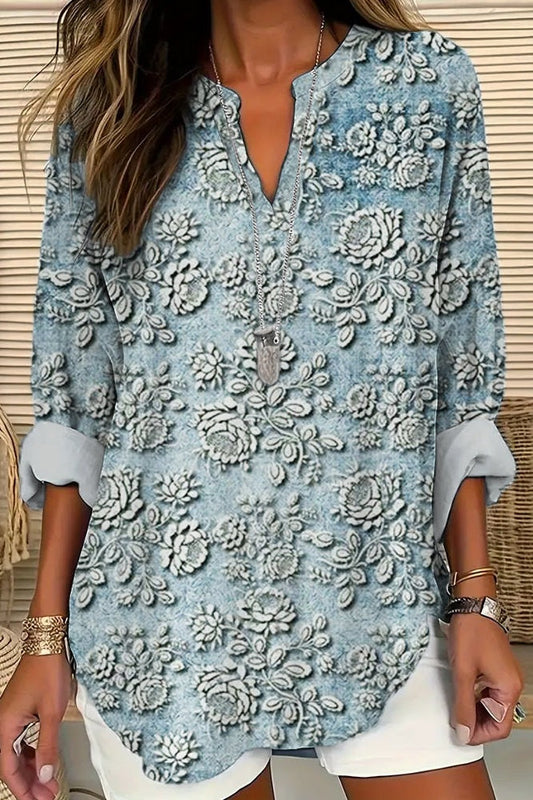 Blusa Bordada V-Favorecedora