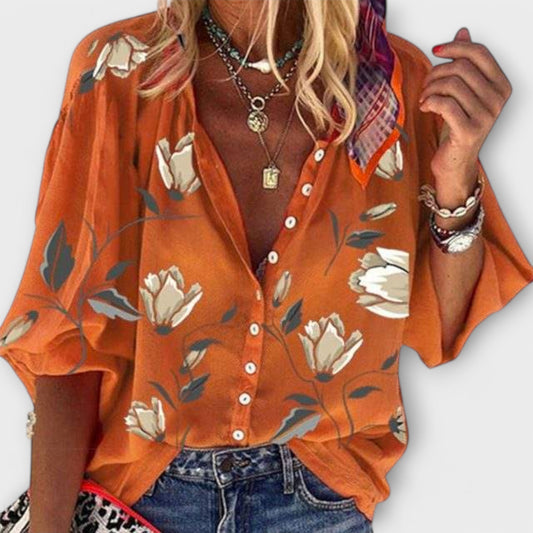 Blusa Floral Fácil-Cuidado