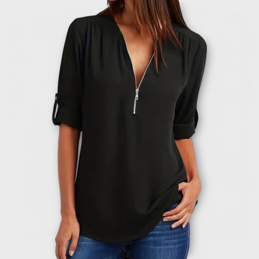 Blusa Escote V Fácil-Cuidado