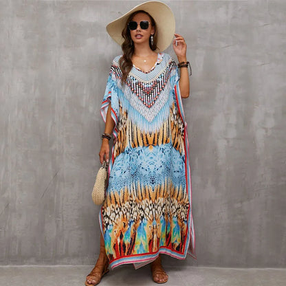 Vestido Maxi-Estilo Tropical