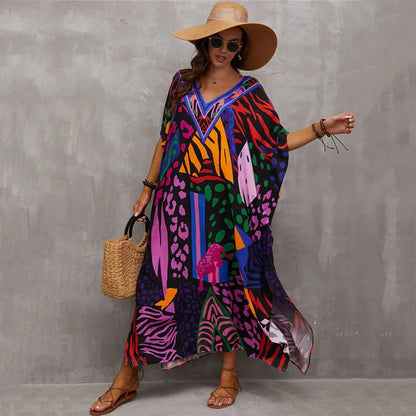 Vestido Maxi-Estilo Tropical