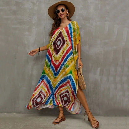 Vestido Maxi-Estilo Tropical