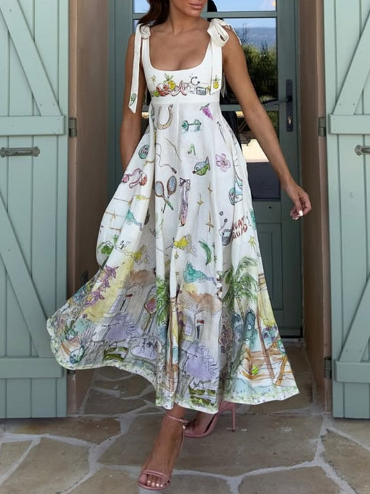 Vestido Midi Lino Refrescante