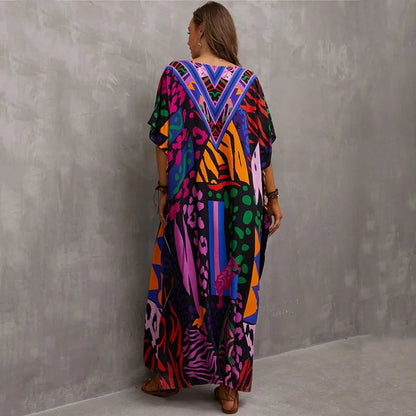 Vestido Maxi-Estilo Tropical