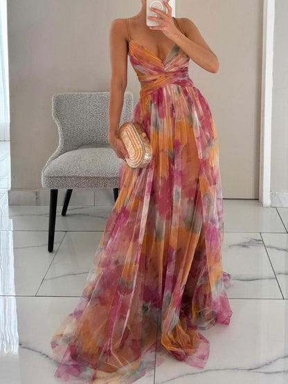 Vestido Largo Floral Favorecedor