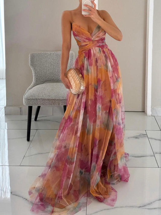 Vestido Largo Floral Favorecedor