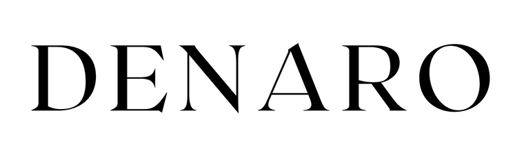 Brand name 'DENARO' in black text on a white background