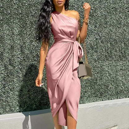 Vestido Maxi Seda Figura-Esbelta