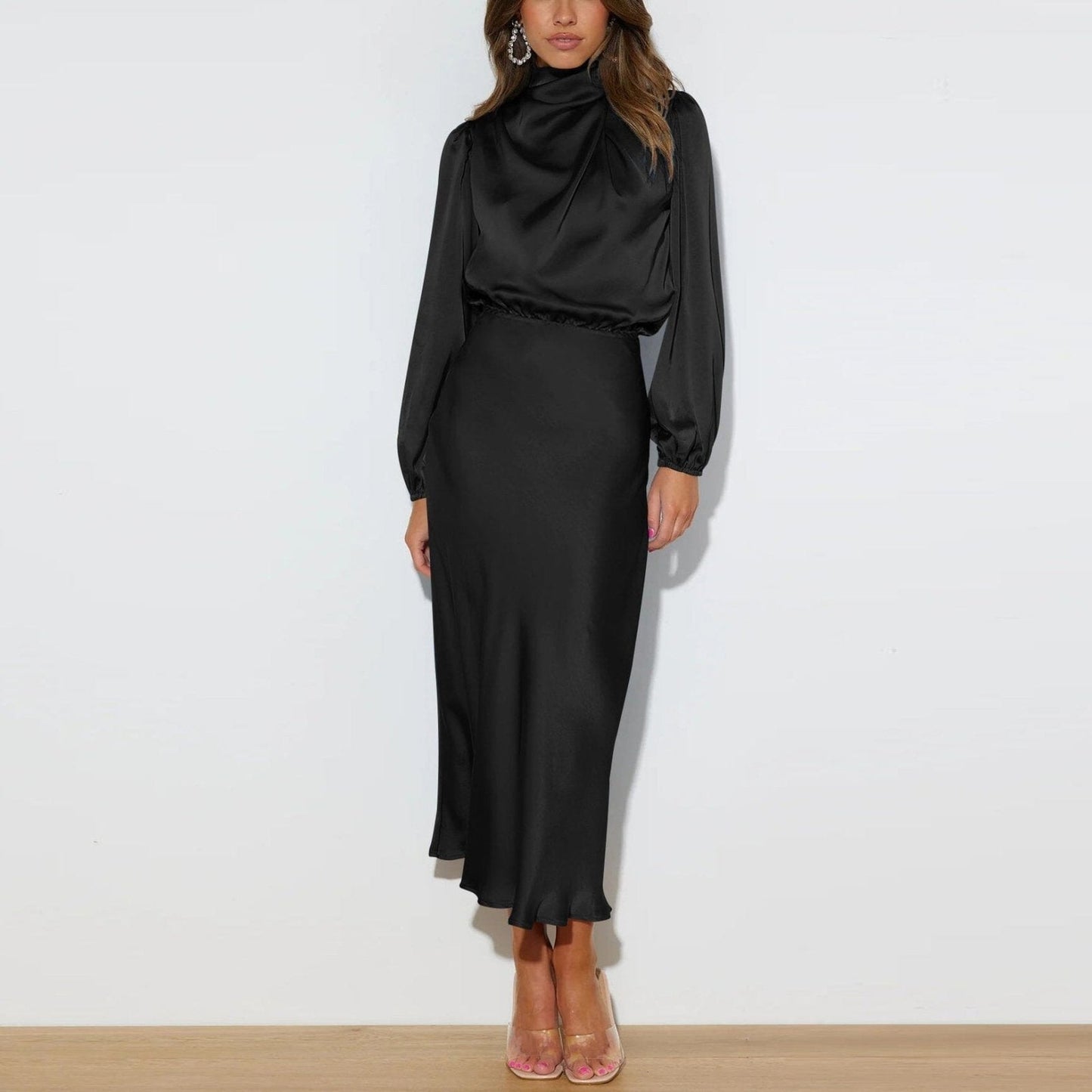 Vestido Seda Figura-Esbelta