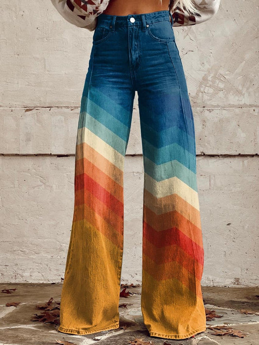 Pantalón Ancho Rayas Alarga-Piernas